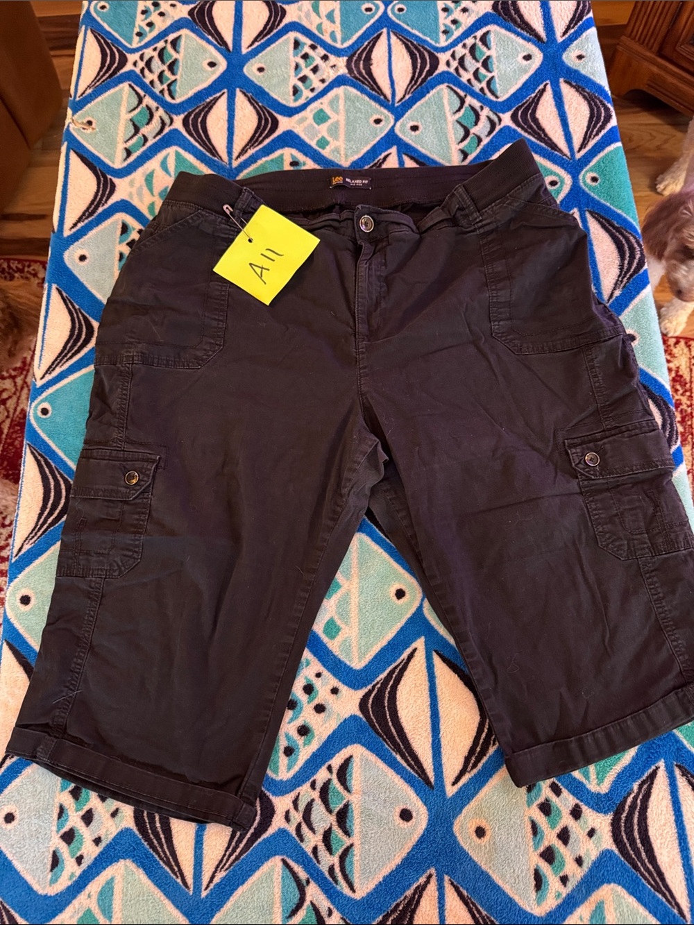Lee Black Cargo Bermuda Shorts